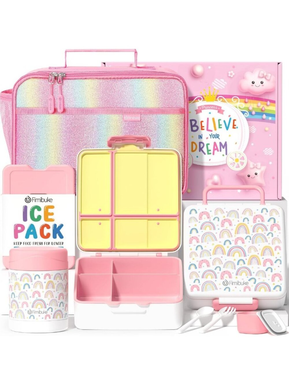Insulated Kids Bento Snack Lunch Box & Toddler Lunch Bag - Perfect for School!